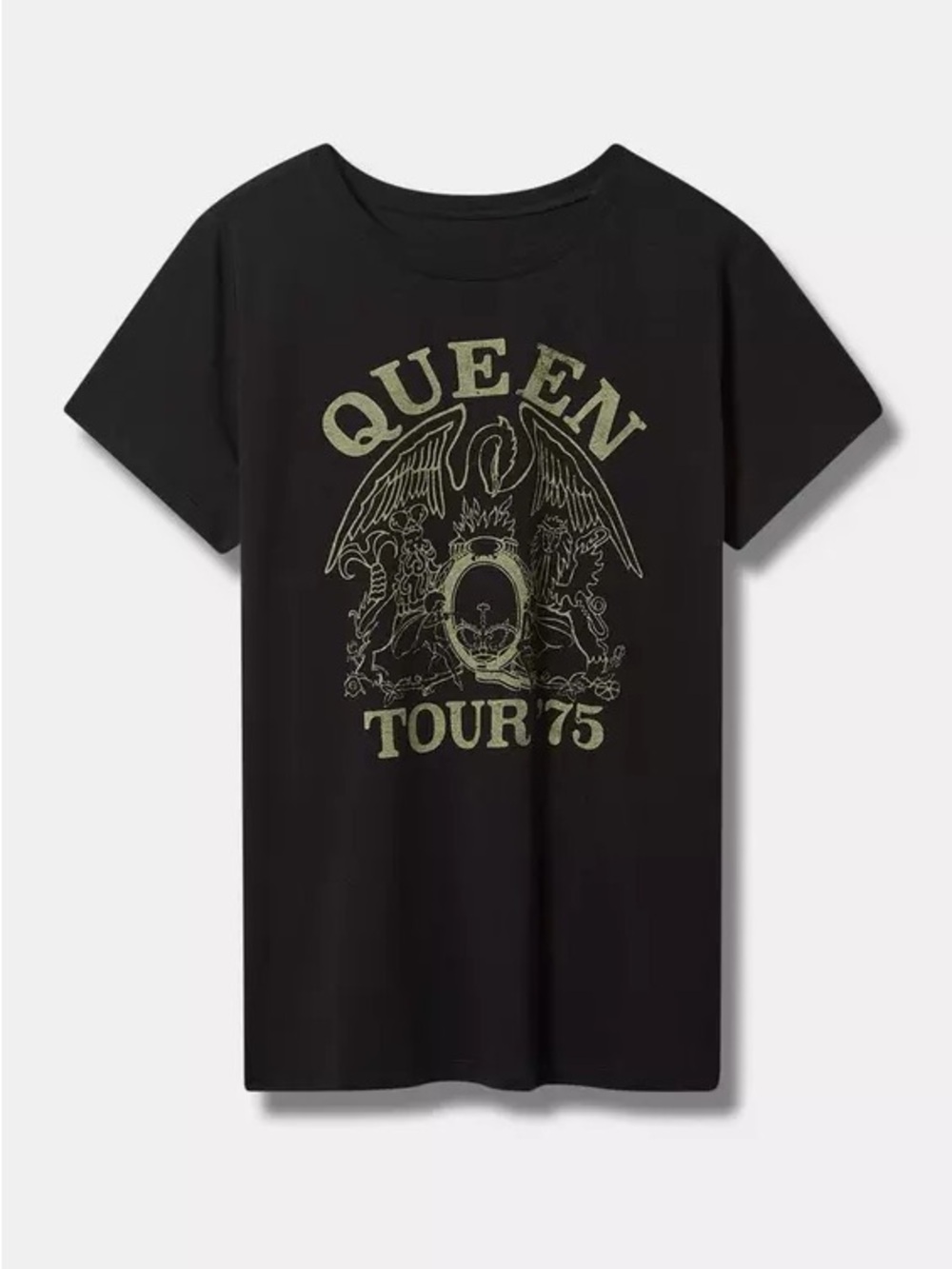 Torrid Queen classic cotton crew too - size 1, 1X, 14/16 - black